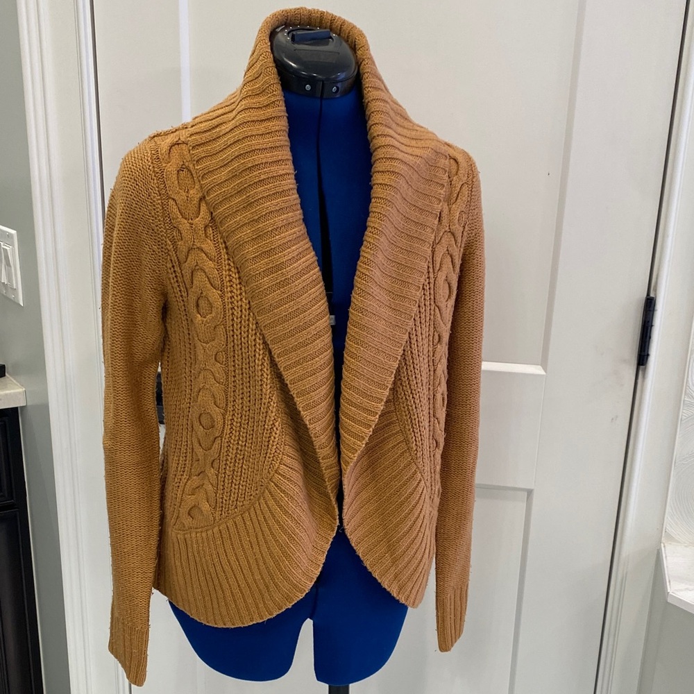 Mossimo Supply Co. Camel Cable Knit Cardigan